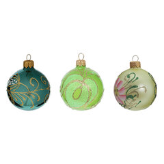 Украшение новогоднее "Шар" (блок 12 шт), L6 W6 H7 см, цена за 1 штуку, (в ассорт.)