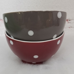 !09 НАБОР 2 ШТУКИ - САЛАТНИК "ГОРОХ" 17 СМ. КЕРАМИКА ЦВЕТ КРАСНЫЙ