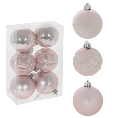 Набор из 6шт Украшение новогоднее "Шар", D 6 см, L6 W6 H7 см