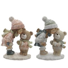 Фигурка декоративная "Девочка и медвежонок", L9 W6 H12 см, 2в.