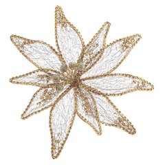 Цветок искусственный "Пуансеттия" (на клипсе), L23 W23 H12 см