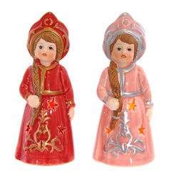 Фигурка декоративная "Снегурочка" с подсветкой, L4,5 W4 H11 см, 2в.