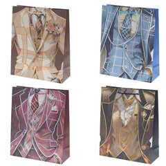 Пакет подарочный (бумага 210г/м2, блок микс 12шт), L26 W10 H32 см, 4в.