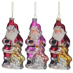 Украшение новогоднее "Дед Мороз", L6 W5,5 H14,5 см, 3в.