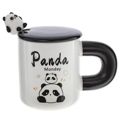 Кружка с крышкой и ложкой, 430 мл, L8,5 W8,5 H9,8 см