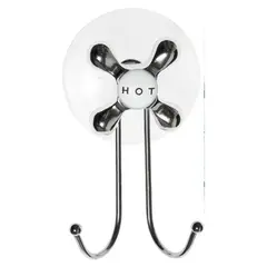 !09 Крючок двойной "Кран", на присоске, 10 х 6,5 х 3 см /