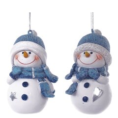 Фигурка декоративная подвесная "Снеговик",  L5 W4,5 H8,5 см, 2в.