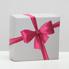 !Коробка крышка-дно 3 штуки "Алый бант" без окна, 16 х 15,5 х 6 см