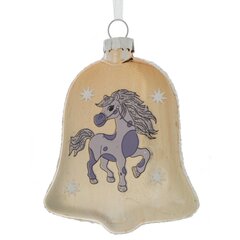 Украшение новогоднее "Колокольчик с лошадкой", L8 W2,5 H11 см
