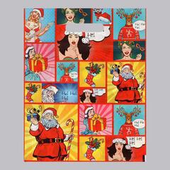 !Пакет "Ho-Ho-Ho!", 10 штук полиэтиленовый с вырубной ручкой, 30х40 см, 50 мкм