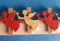 !Набор декоративных прищепок "Ангелочки" 6 штук