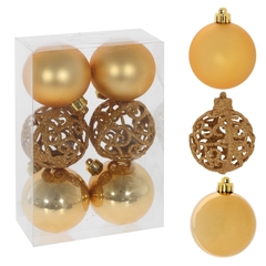 Набор из 6шт Украшение новогоднее "Шар", D 6 см, L6 W6 H7 см