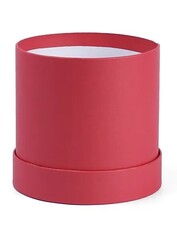 !09 Коробка шляпная с крышкой 20x20 см. цвет красный