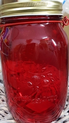 !09 Банка для специй с подвесом и крышкой "Калейдоскоп", 920 мл., цвет красный