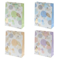 Пакет подарочный (бумага 210г/м2, блок микс 12шт), L31 W12 H40 см, 4в.