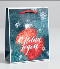 !Пакет "Новогодний шар" 12*15 см., ламинированный