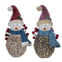 Фигурка декоративная "Снеговик", L6,5 W5 H13,5 см, 2в.