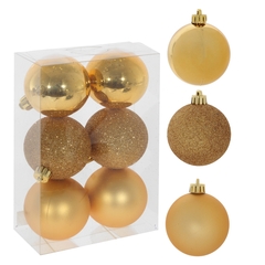 Набор из 6шт Украшение новогоднее "Шар", D 6 см, L11,5 W6 H17 см