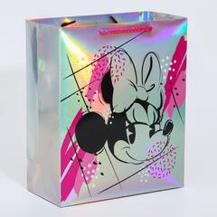 !Пакет 2 штуки голография горизонтальный "Show your Minnie style", Минни Маус, 25 х 21 х 10 см