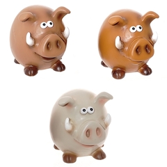 Фигурка декоративная "Свинка", Д10,5 Ш7 В8см, 3в