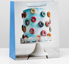 !Пакет подарочный 2 штуки ламинированный, 26 x 32 x 12 см.