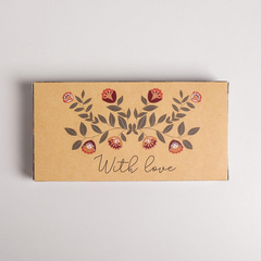 !НАБОР 5 ШТУК - Коробка для шоколада «With love», с окном, 17,3 × 8,8 × 1,5 см