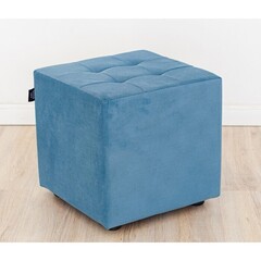 !Пуф «Сидней лайт», 400 × 400 × 400 мм, велюр, цвет синий