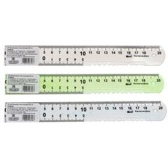 !09 Линейка (набор 5 штук) 20 см Calligrata пластиковая, микс