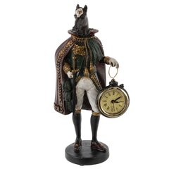 Фигурка декоративная "Лошадь" с часами D4см, (LR44x1), L12 W7,5 H24,5 см