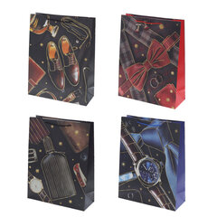 Пакет подарочный (бумага 210г/м2, блок микс 12шт), L31 W12 H40 см, 3в.