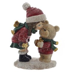 Фигурка декоративная "Девочка и медвежонок", L9 W6,5 H12 см