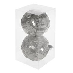 Набор из 2шт Украшение новогоднее Шар "Карнавальный дуэт", D 10 см, L20 W10 H10 см