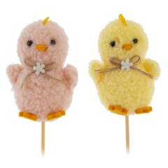 Изделие декоративное (вставка) "Цыпленок" (блок 12шт) (6*4,5*8), L6 W4,5 H32 см, 2в.