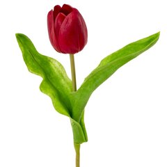 Цветок искусственный "Тюльпан" (Real Touch), L17 W6 H36 см