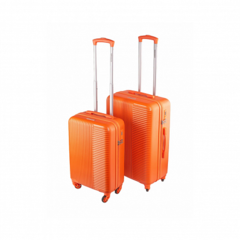Набор чемоданов SUNSTONE оранжевых 2шт ABS в полоску