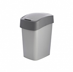 Контейнер для мусора FLIP BIN 10л серебристый/графит
