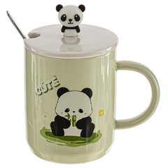 Кружка с крышкой и ложкой, 250 мл, L7,9 W7,9 H10 см