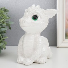 !09 Копилка "Дракоша" 17,5х11,5х12,5 см, цвет белый