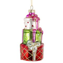 Украшение новогоднее "Подарки", L6 W6 H13 см