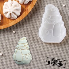 !09 Молд «Снеговик», 9,5×6,5 см, цвет прозрачный