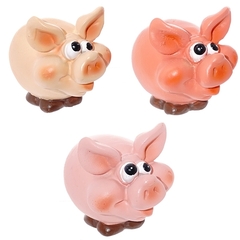 Фигурка декоративная "Свинка", Д6 Ш4 В4,5см, 3в.