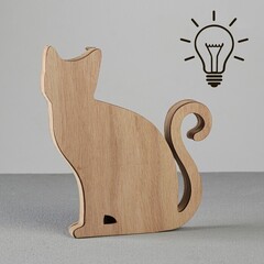 !Ночник «Котик», 17.2 х 18.9 см