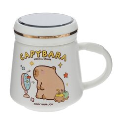 Кружка с крышкой, 420 мл, L13 W9,5 H11 см