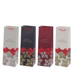 Пакет подарочный (бумага 210г/м2, блок микс 12шт), L12 W9 H35 см, 4в.