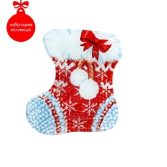 !09 Набор 2 штуки - Блюдо стеклянное сервировочное  «Сапожок. Бубенчики», 16×14 см