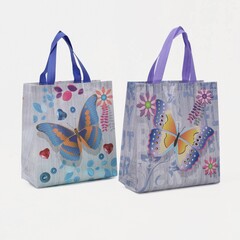 !Сумка 2 штуки хозяйственная без молнии, цвет МИКС