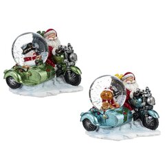 Фигурка декор в стекл шаре "Дед Мороз на мотоцикле", D 4.5 см, L8 W7,5 H7,5 см, 2в.