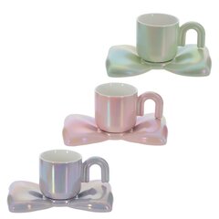 Кружка с блюдцем, 210 мл, L18 W12 H8 см, цвет микс