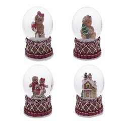 Фигурка декор в стекл шаре "Пряник", D 4.5 см, L4,5 W4,5 H7 см, 4в.