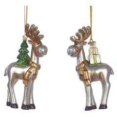 Фигурка декоративная подвесная "Олень",  L5,5 W2,5 H11 см, 2в.